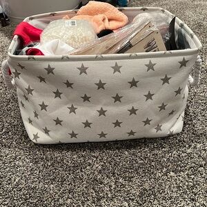 Canvas storage bin